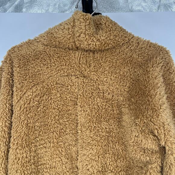 Lululemon Warm Restore Sherpa Pullover Gold Buff Mock neck Women's Size XS/Small - Picture 5 of 10